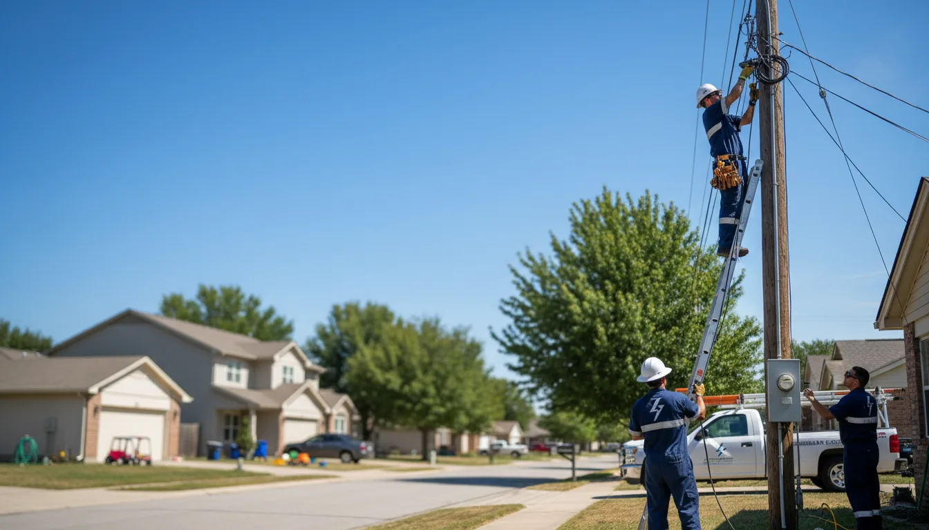 Residential electrician providing installation services in Hardin, TX